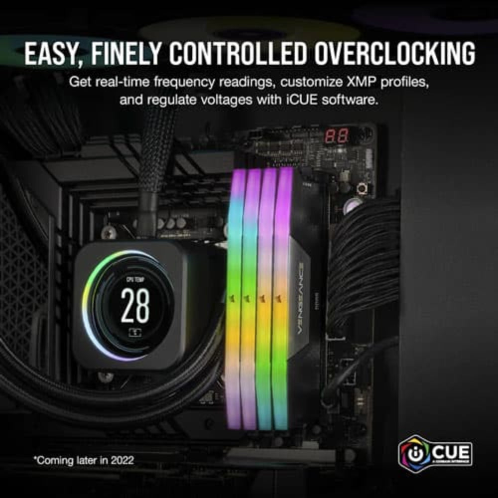 CORSAIR Vengeance RGB 16GB ( 16GBx1 ) 5200MHz DDR5 Desktop RAM ( CL40 )