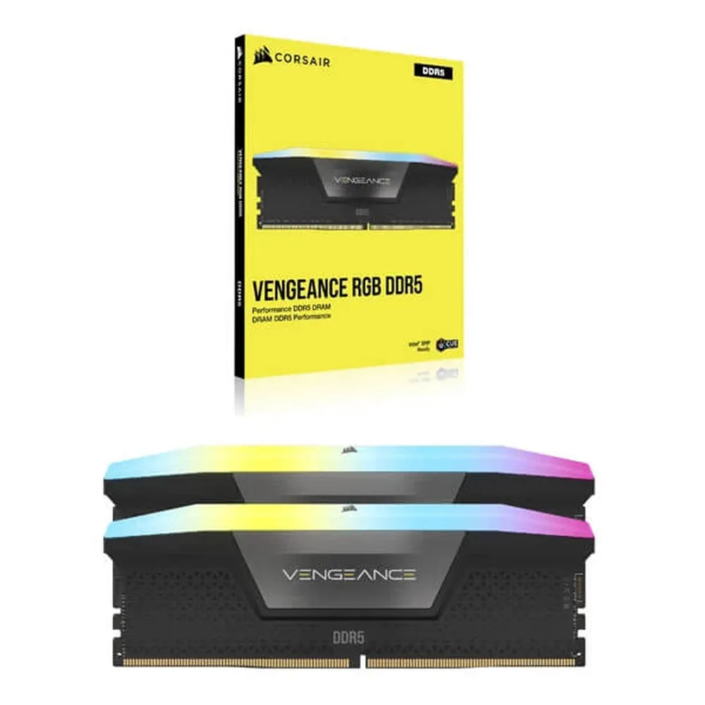 CORSAIR Vengeance RGB 32GB ( 16GB x 2 ) 6000MHz DDR5 RAM (Black) ( CL36 )