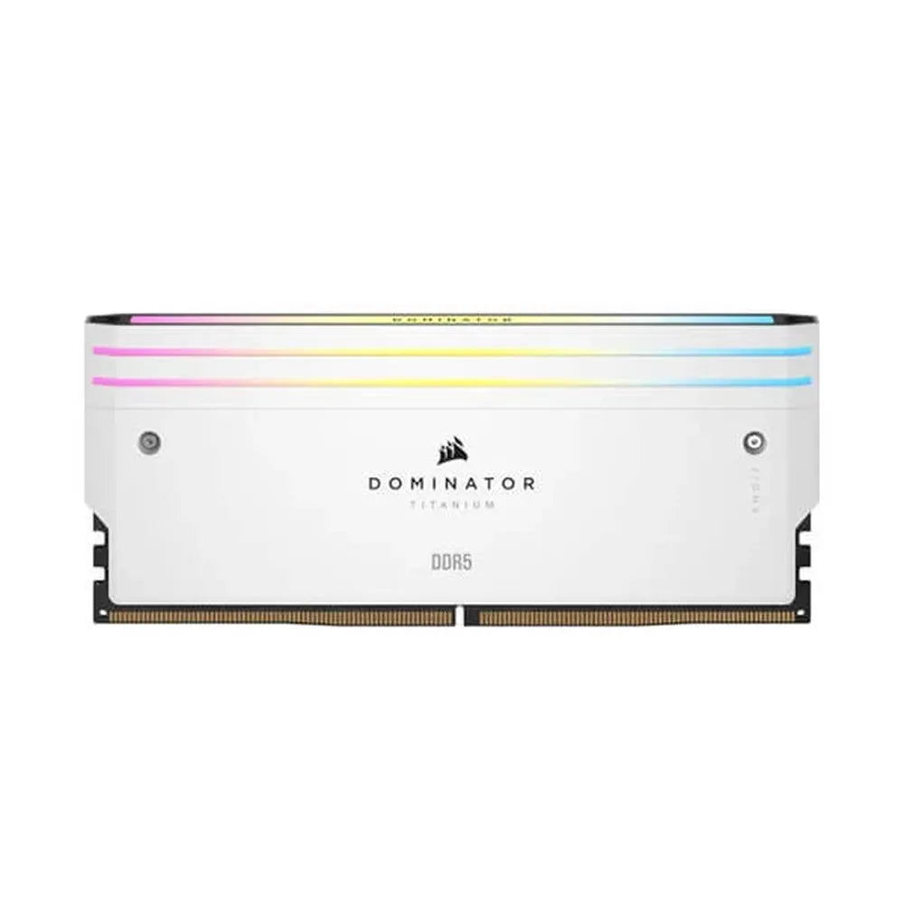 CORSAIR Dominator Titanium RGB 64GB ( 32GB x 2 ) 6600MHz DDR5 RAM ( White ) ( CL32 )