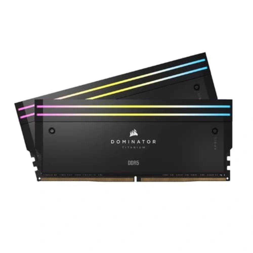 CORSAIR Dominator Titanium RGB 64GB ( 32GB x 2 ) 6600MHz DDR5 RAM ( Black ) ( CL32 )