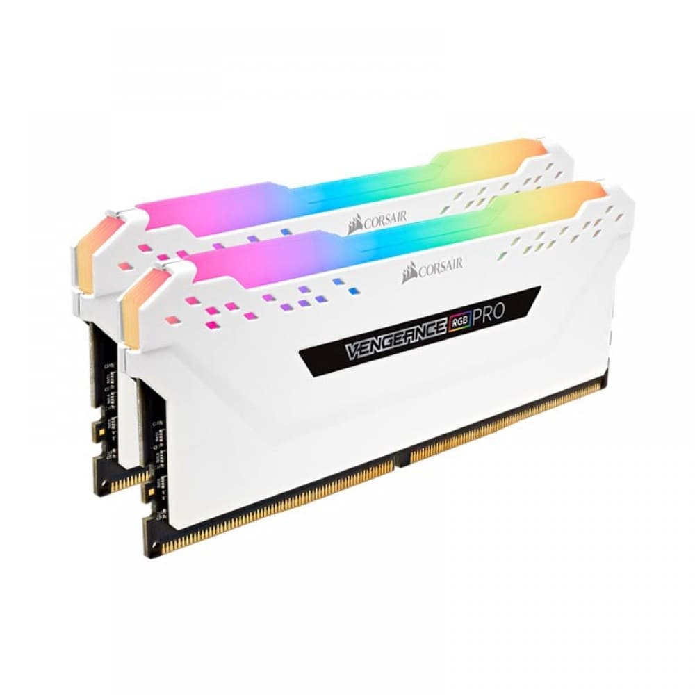 CORSAIR Vengeance RGB Pro 16GB ( 8GBX2 ) 3600MHZ DDR4 RAM ( White ) ( CL18 )