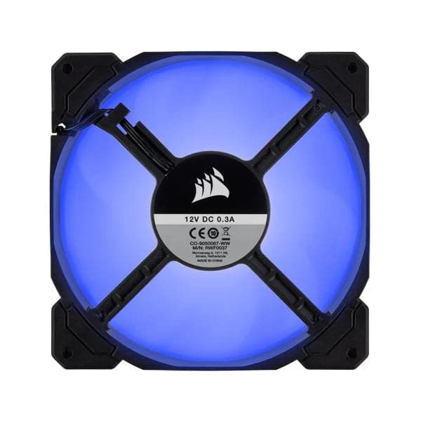 CORSAIR AF140 140mm Blue LED Cabinet Fan (Black) (Twin Pack)