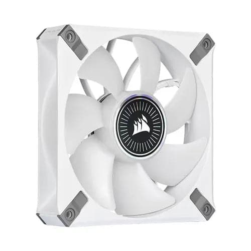 CORSAIR ICUE ML120 RGB Elite Premium 120mm PWM Magnetic Levitation Cabinet Fan - White (Triple Pack)