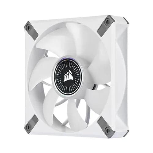 CORSAIR ICUE ML120 RGB Elite Premium 120mm PWM Magnetic Levitation Cabinet Fan - White (Triple Pack)