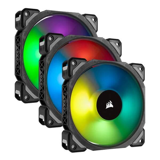 CORSAIR ML120 Pro 120mm RGB Cabinet Fan (Black) (Triple Pack)