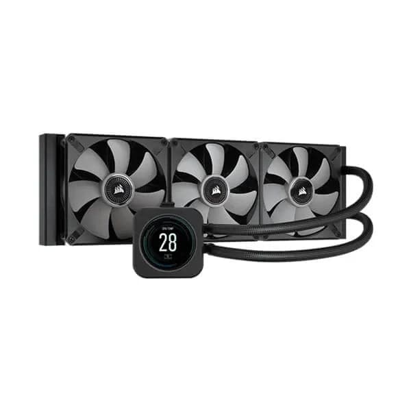 CORSAIR iCUE H150i Elite LCD Display 360mm CPU Liquid Cooler (Black)