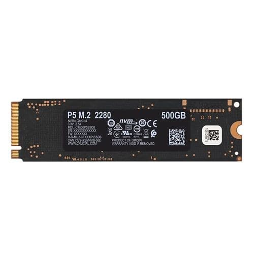 CRUCIAL P5 500GB 3D NAND M.2 NVME Gen3 Solid State Drive ( SSD )