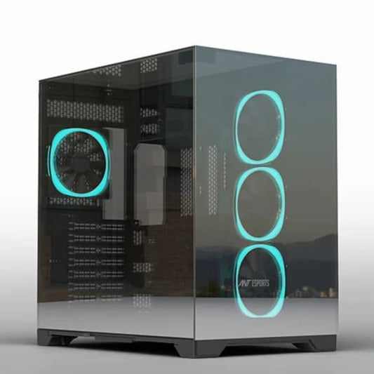 ANT Esports Crystal Mirror ATX Mid Tower Cabinet ( Black )