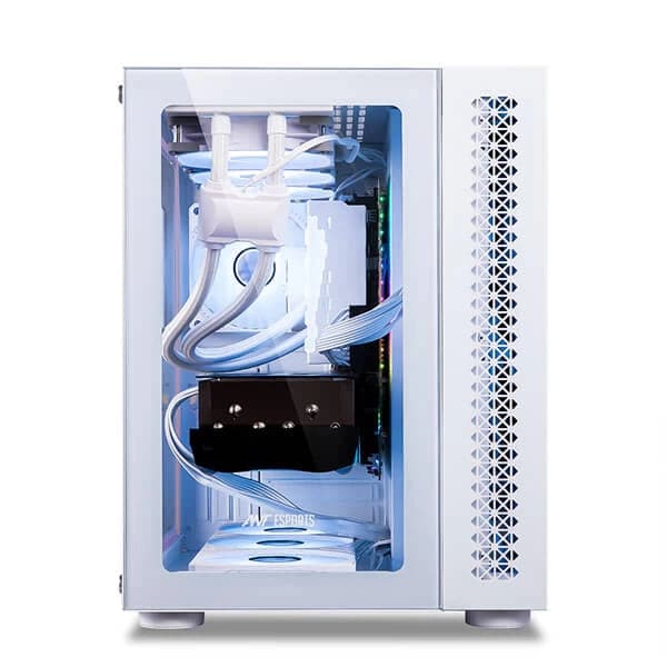ANT ESPORTS Crystal ARGB EATX Mid Tower Cabinet (White)
