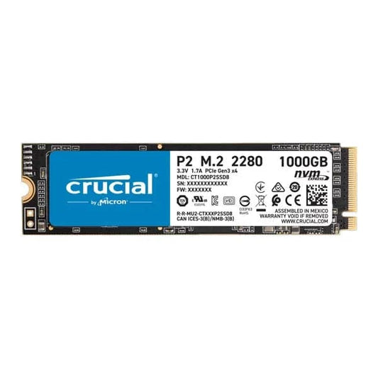 CRUCIAL P2 1TB 3D NAND M.2 NVME Gen3 Solid State Drive ( SSD )