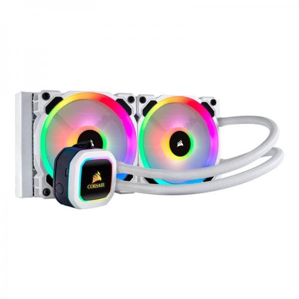 CORSAIR H100I RGB Platinum SE 240mm CPU Liquid Cooler (White)