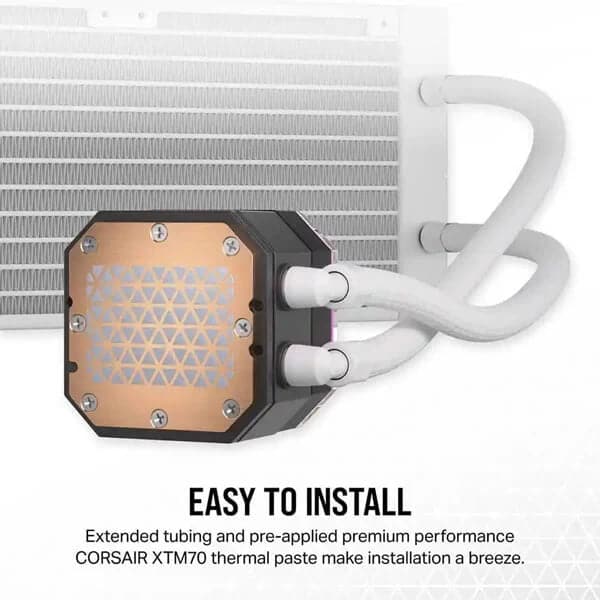 CORSAIR iCUE H150i Elite Capellix XT RGB 360mm CPU Liquid Cooler (White)