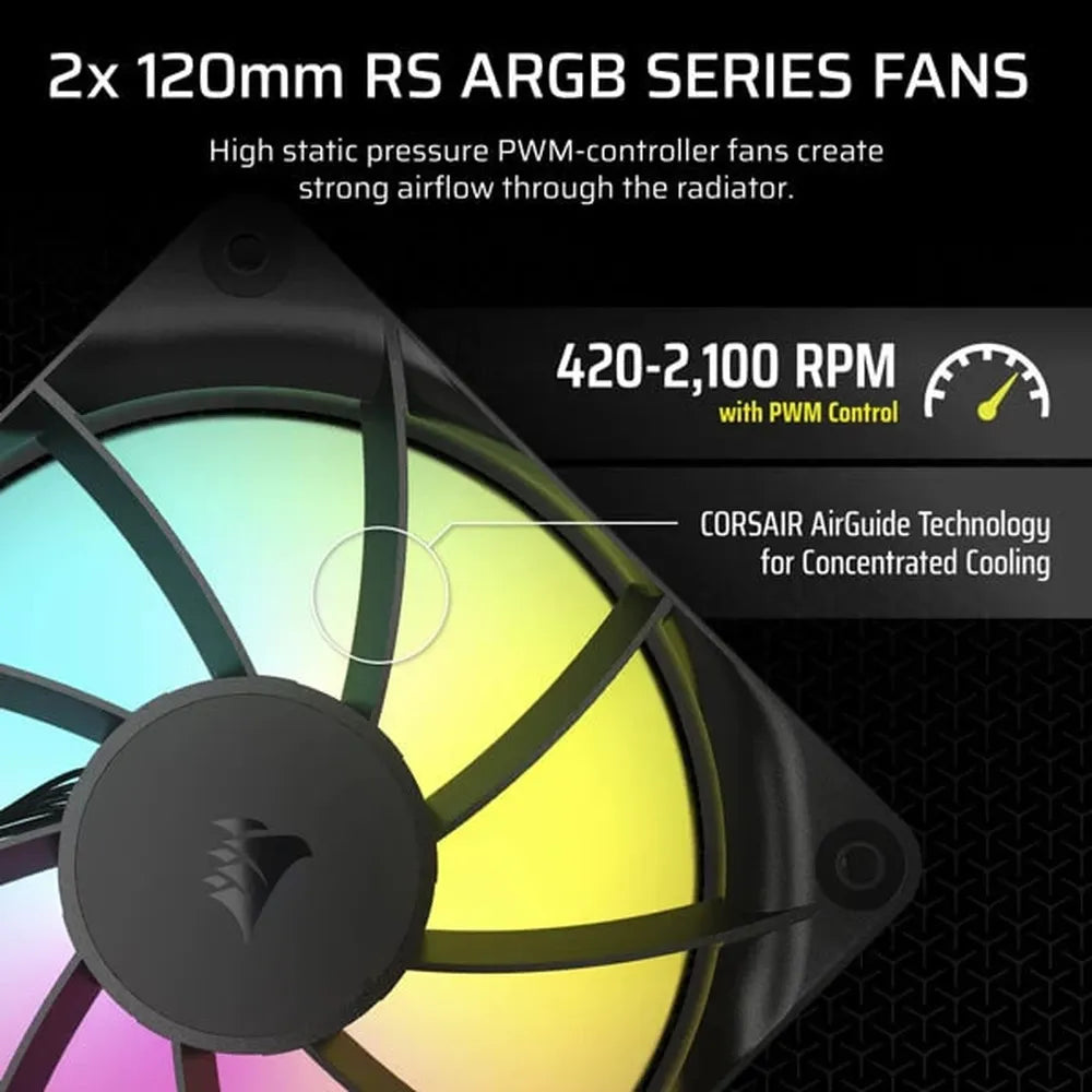 CORSAIR Nautilus RS ARGB 240mm CPU Liquid Cooler (Black)