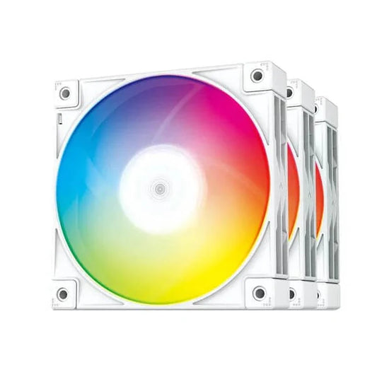 DEEPCOOL FC120 120mm ARGB Cabinet Fans (White) (Triple Pack)