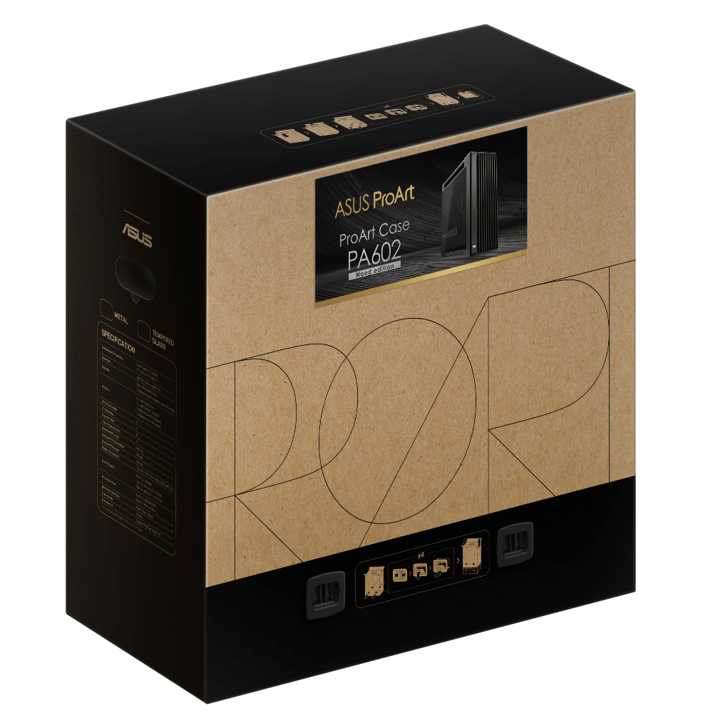ASUS ProArt PA602 EATX Mid Tower Cabinet ( Wood )