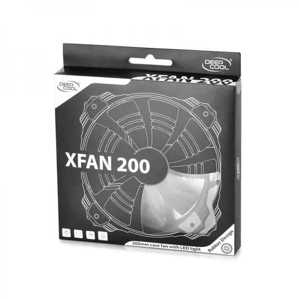DEEPCOOL XFan 200 RED 200mm LED RGB Cabinet Fan (Black) (Single Pack)