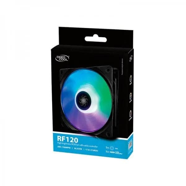 DEEPCOOL RF120 120mm RGB Cabinet Fan (Black) (Single Pack)