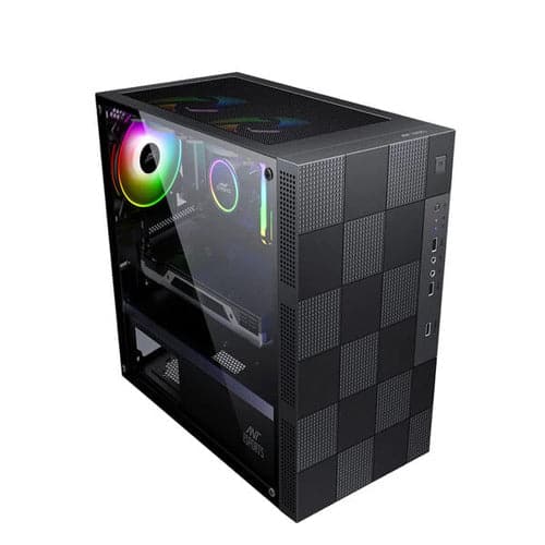 ANT ESPORTS Elite 1000 TG MATX Mid Tower Cabinet (Black)