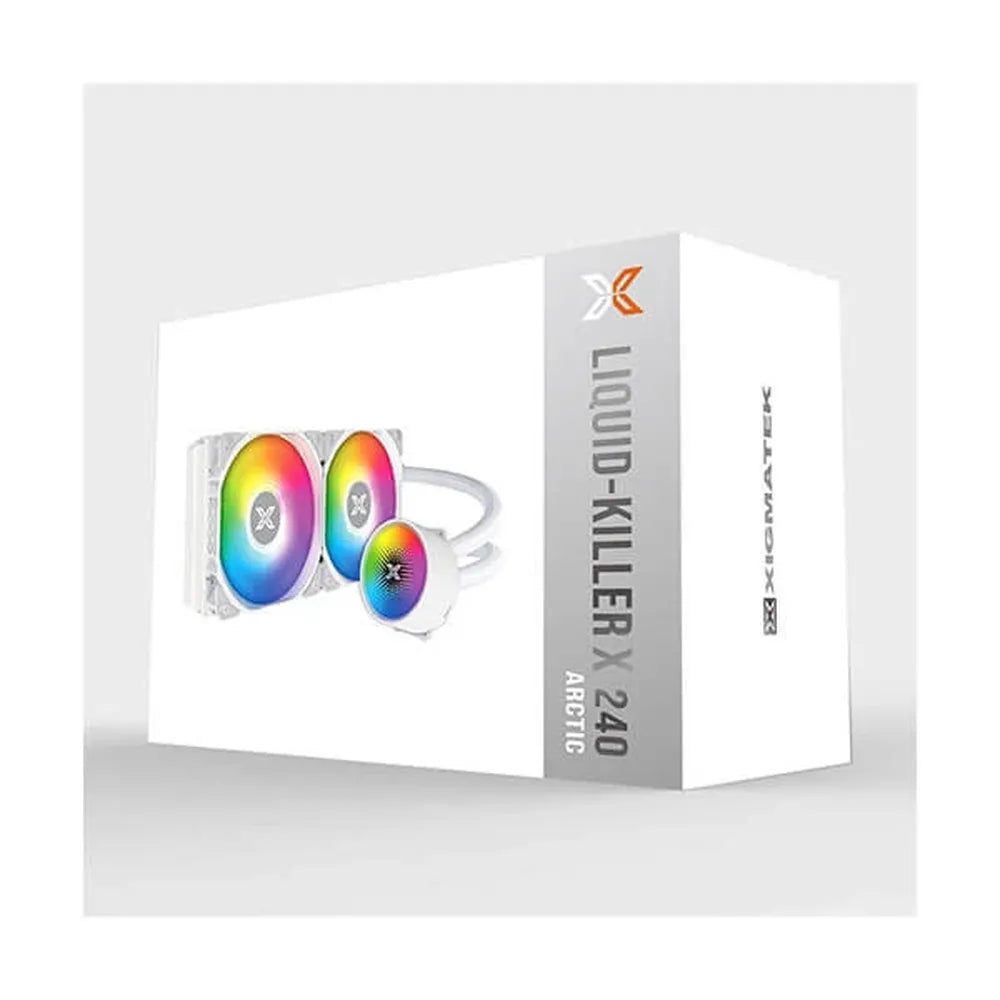 XIGMATEK Liquid Killer X 240 ARCTIC ARGB 240mm CPU Liquid Cooler (White)