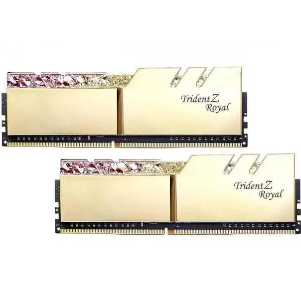 G.SKILL Trident Z Royal Elite RGB 32GB ( 16GB x 2 ) 3600MHz DDR4 RAM ( Gold ) ( CL16 )