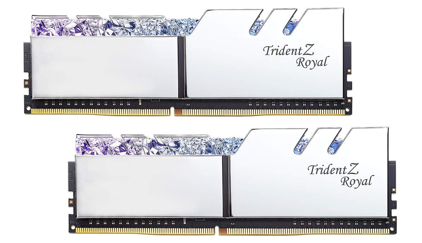 G.SKILL Trident Z Royal 32GB ( 16GB x 2 ) 3600MHz DDR4 RGB RAM ( Silver ) ( CL16 )