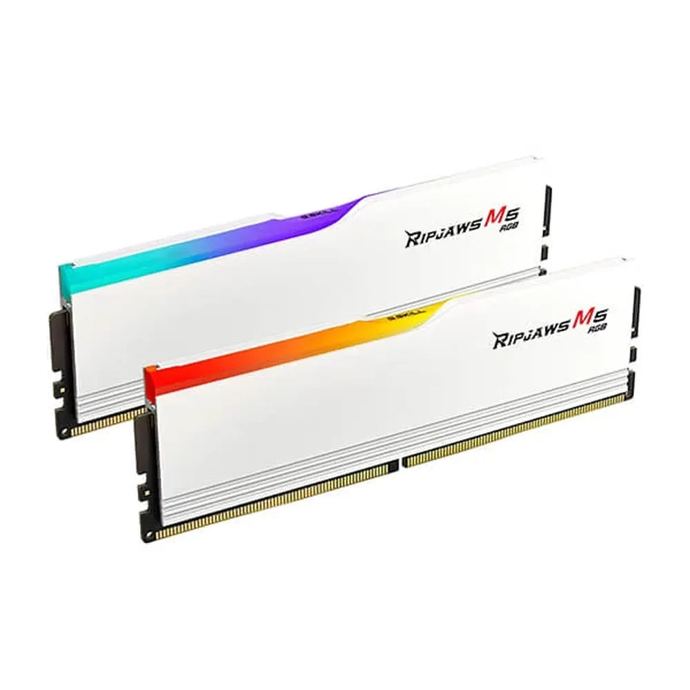 G.SKILL Ripjaws M5 RGB 32GB ( 16GBx2 ) 5200MHz DDR5 RAM ( Matte White ) ( CL40 )