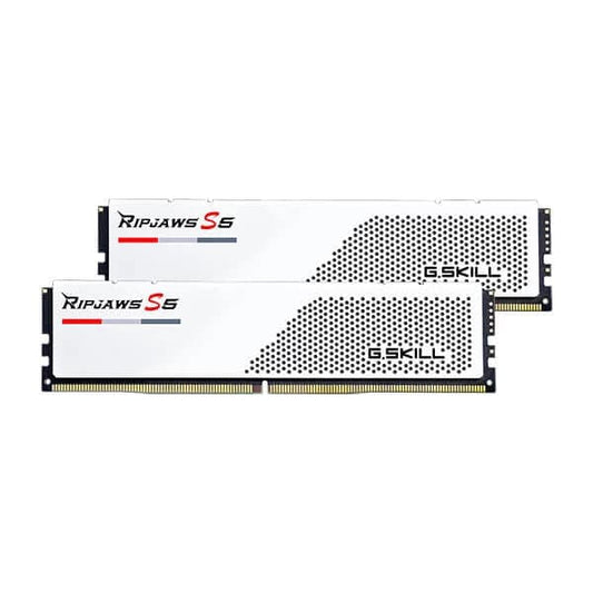 G.SKILL Ripjaws S5 32GB ( 16GBx2 ) 6000MHz DDR5 RAM ( White ) ( CL32 )