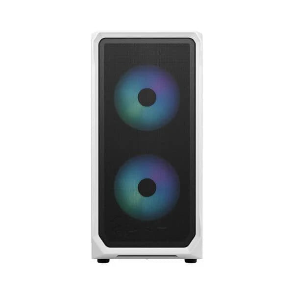 FRACTAL DESIGN Focus 2 Mesh RGB Clear Tint ATX Mid Tower Cabinet (White)
