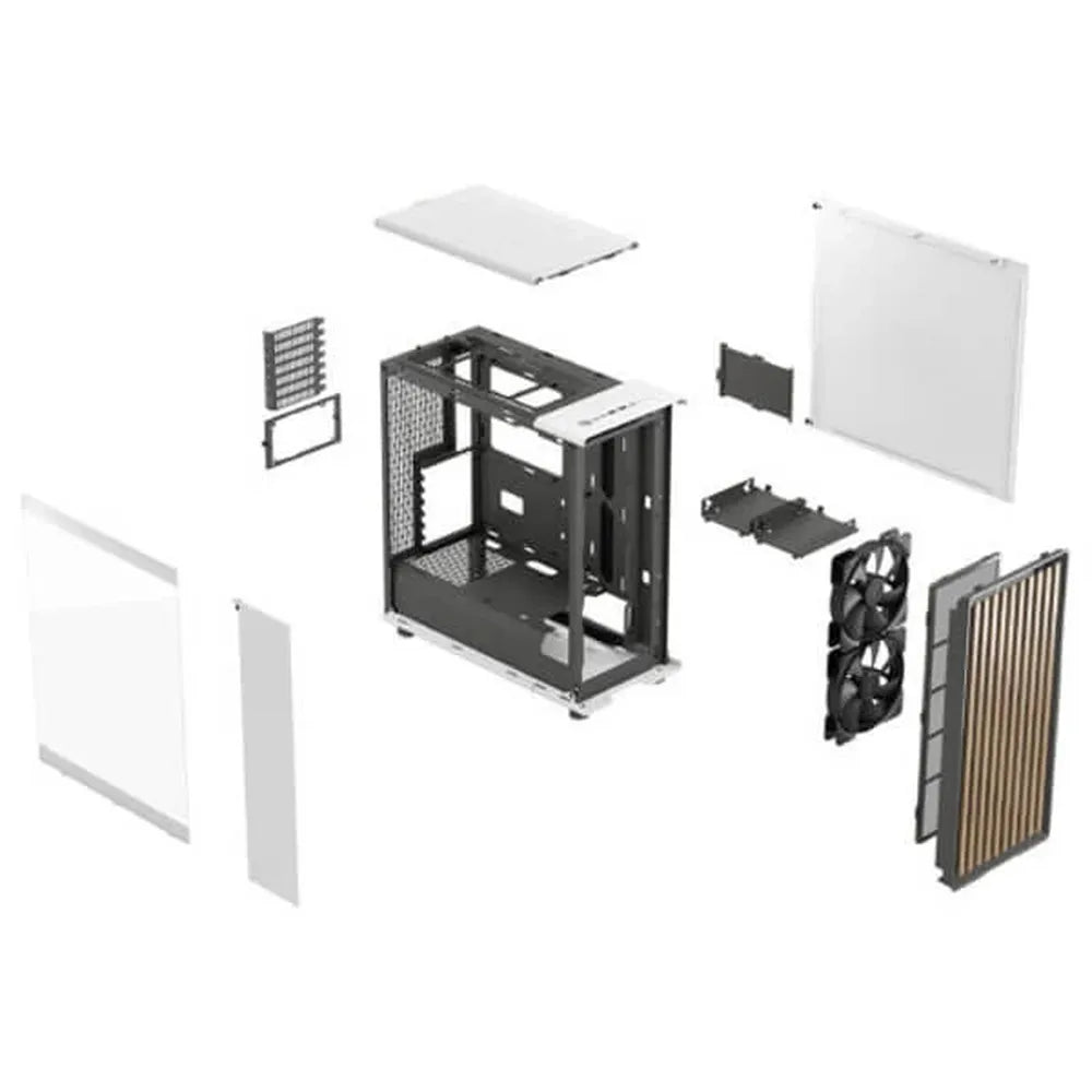 FRACTAL DESIGN North Chalk Clear ATX Mid Tower Cabinet (White)