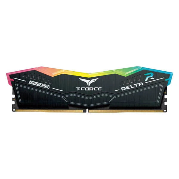 TEAMGROUP T-Force Delta RGB 32GB ( 16GBx2 ) 6000MHz DDR5 RAM (Black) ( CL38 )