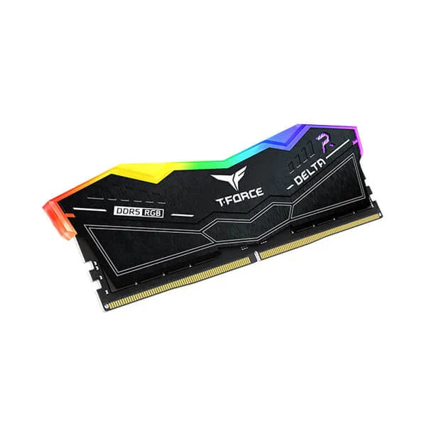 TEAMGROUP T-Force Delta RGB 64GB ( 32GBx2 ) 6000MHz DDR5 RAM ( Black ) ( CL38 )