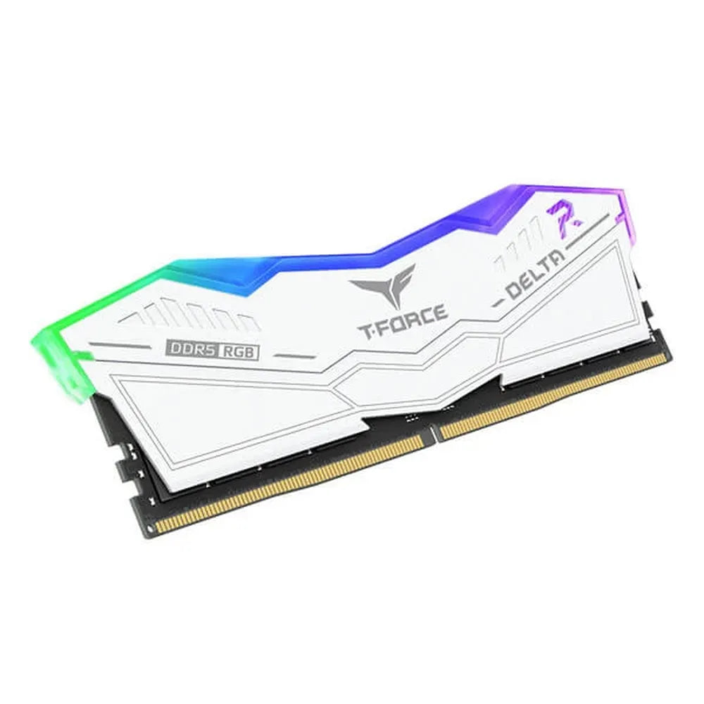TEAMGROUP T-Force Delta RGB 32GB ( 16GB x 2 ) 7200MHz DDR5 RAM (White) ( CL34 )