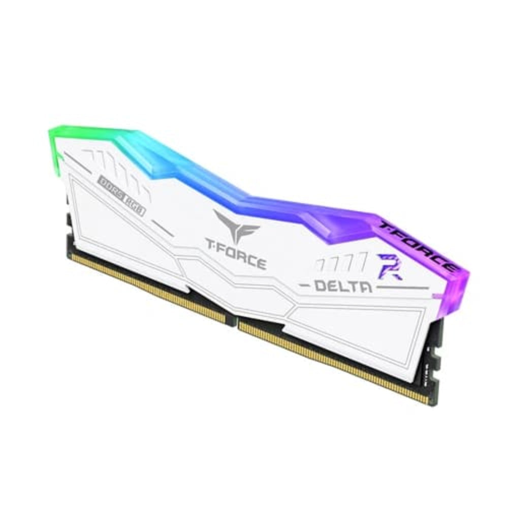 TEAMGROUP T-Force Delta RGB 16GB ( 16GB x 1 ) 6000MHz DDR5 RAM ( White ) ( CL38 )
