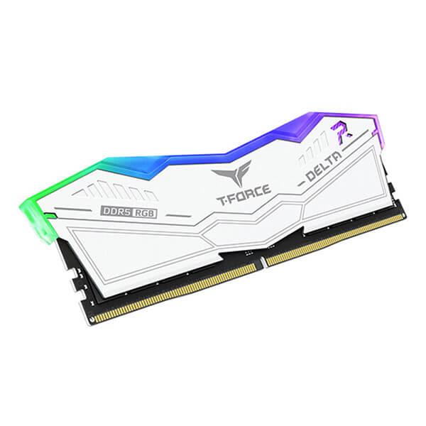 TEAMGROUP T-Force Delta RGB 32GB ( 16GB x 2 ) 6400MHz DDR5 RAM ( White ) ( CL40 )