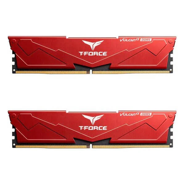 TEAMGROUP T-Force Vulcan Alpha 32GB ( 16GBx2 ) 6000MHz DDR5 RAM ( Red ) ( CL38 )
