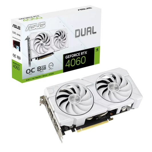 ASUS Dual GeForce RTX 4060 EVO 8GB OC White NVIDIA Graphic Card