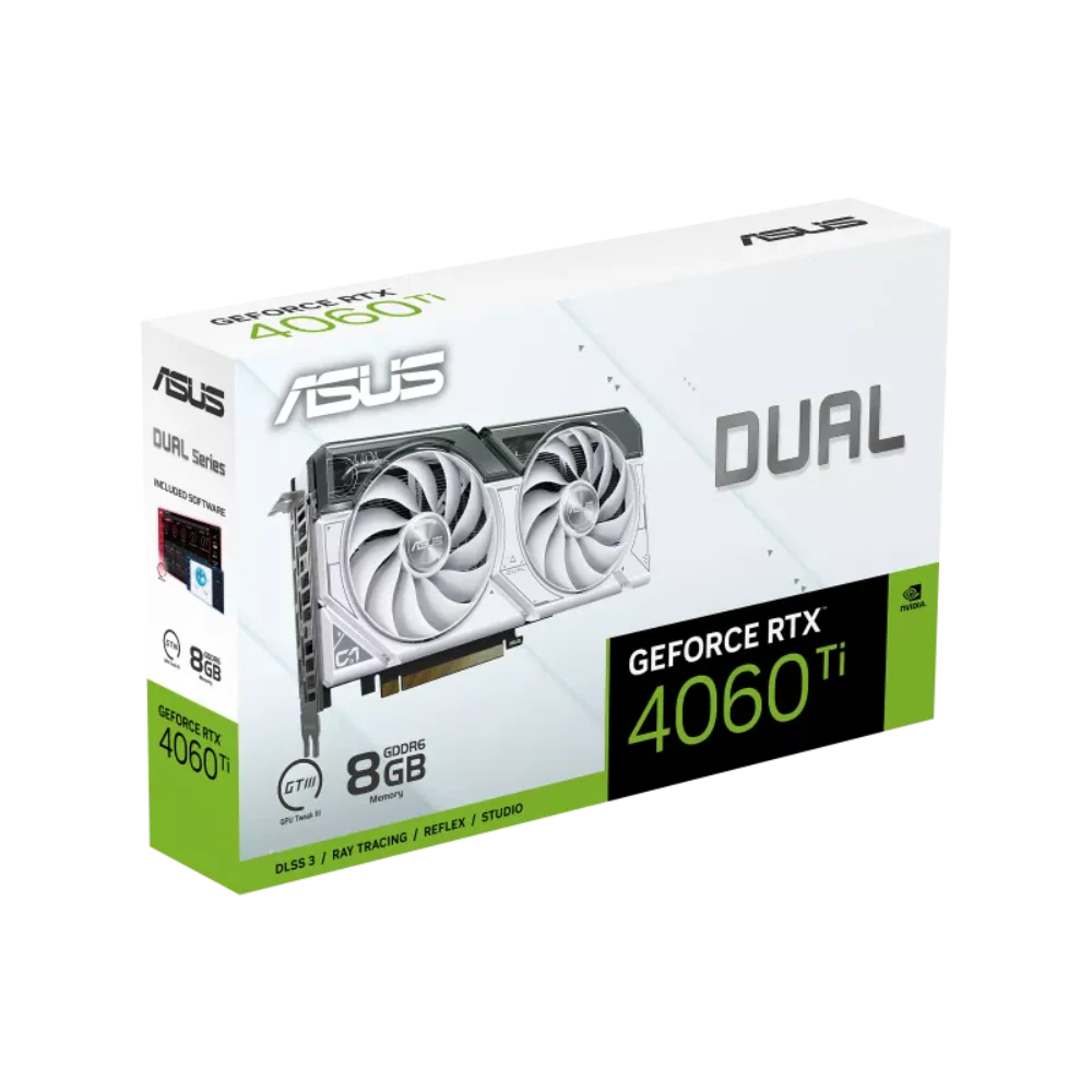 ASUS Dual GeForce RTX 4060 Ti 8GB White Nvidia Graphic Card