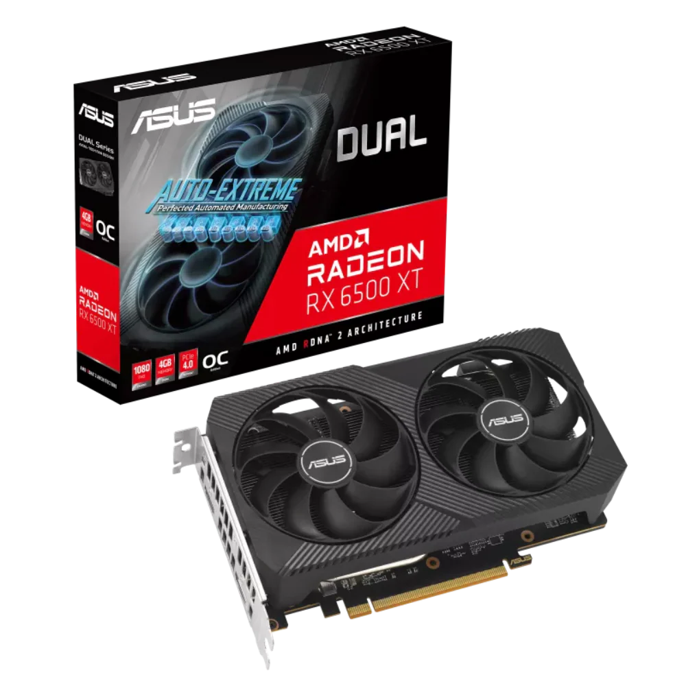 ASUS Dual Radeon RX 6500 XT V2 OC Edition 4GB AMD Graphic Card
