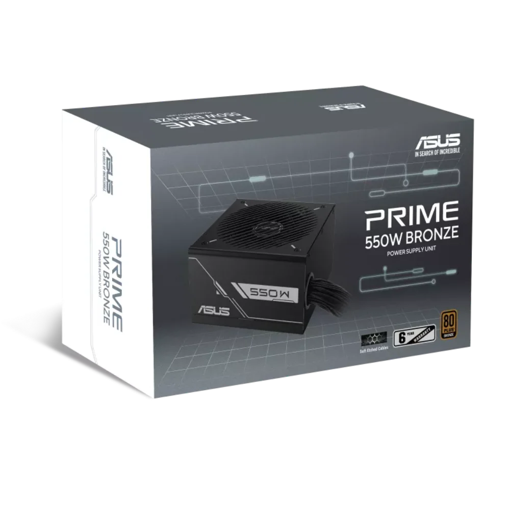 ASUS Prime 550B 80+ Bronze ATX 2.0 Non Modular Power Supply ( 550W )