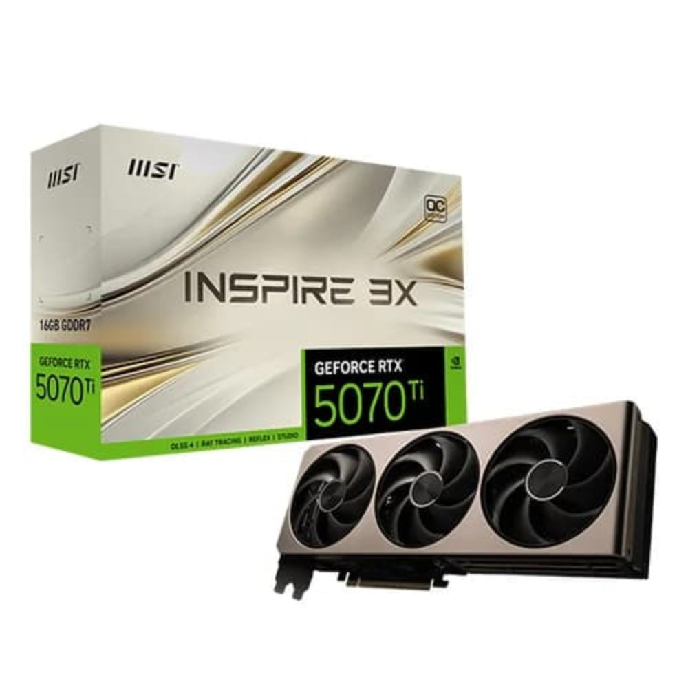 MSI GeForce RTX 5070 Ti Inspire 3X OC 16GB Nvidia Graphic Card