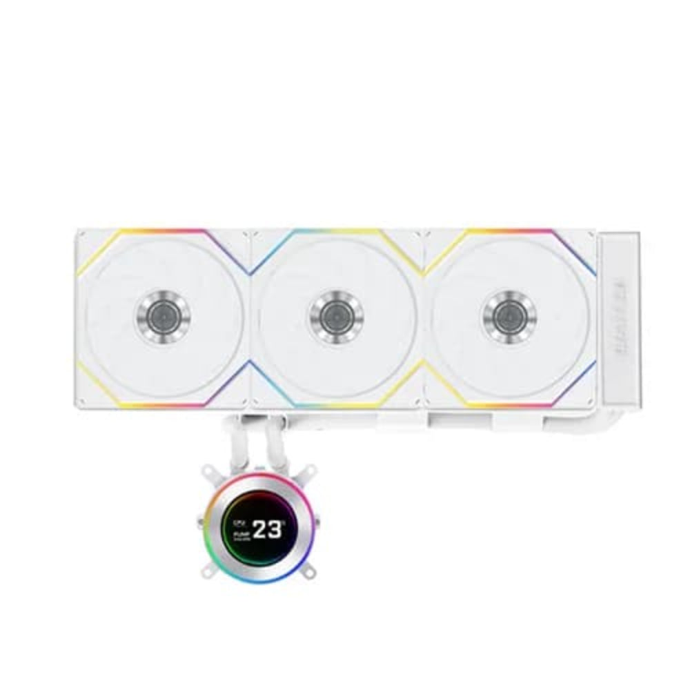 LIAN LI Hydroshift II LCD-C 360TL 360mm ARGB CPU Liquid Cooler ( With LCD Display ) ( White )