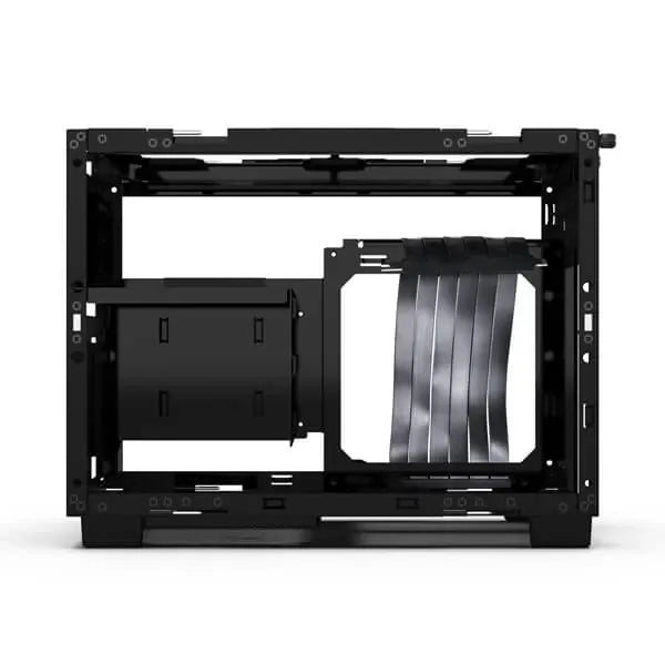 LIAN LI Q58X4 ITX Mini Tower Cabinet With PCIe 4.0 Riser Cable (Black)