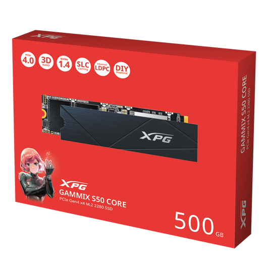 ADATA XPG Gammix S50 Core 500GB M.2 NVME Gen4 Solid State Drive ( SSD )
