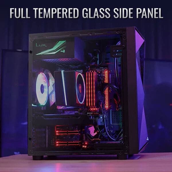 AEROCOOL Glider Cosmo ATX Mid Tower Cabinet (Black)