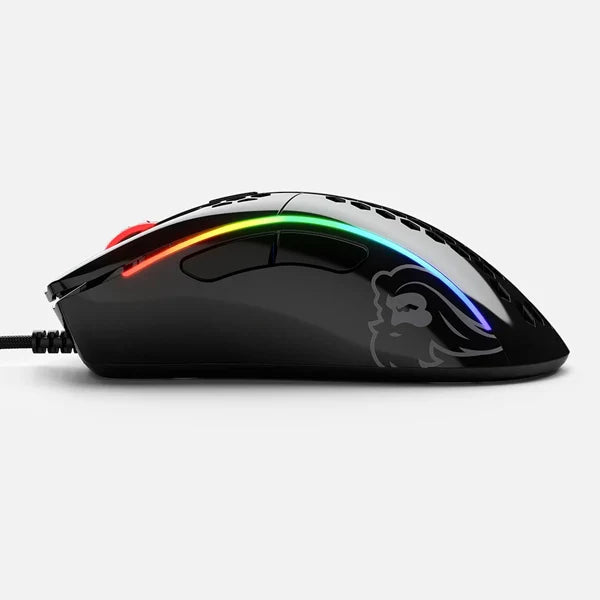 GLORIOUS Model D Wired Ergonomic Gaming Mouse ( GLO-MS-DW-MB ) ( 12000DPI / 6 Macro Buttons ) ( Glossy Black )