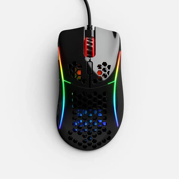 GLORIOUS Model D Wired Ergonomic Gaming Mouse ( GLO-MS-DW-MB ) ( 12000DPI / 6 Macro Buttons ) ( Glossy Black )