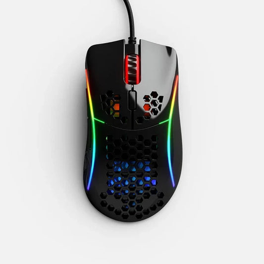 GLORIOUS Model D Wired Ergonomic Gaming Mouse ( GLO-MS-DW-MB ) ( 12000DPI / 6 Macro Buttons ) ( Glossy Black )
