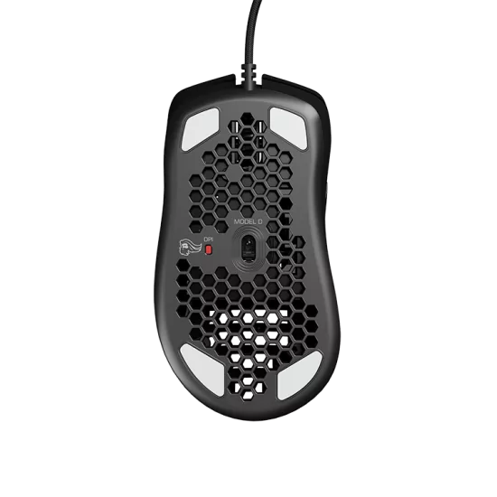 GLORIOUS Model D Wired Ergonomic Gaming Mouse ( GLO-MS-DW-MB ) ( 12000DPI / 6 Macro Buttons ) ( Glossy Black )