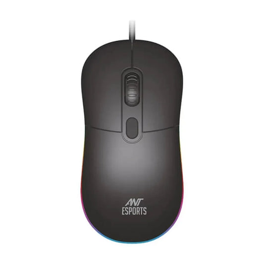 ANT ESPORTS GM40 Wired Ambidextrous RGB Optical Gaming Mouse ( GM40-RGB ) ( 2400DPI / 3 Macro Buttons ) ( Black )