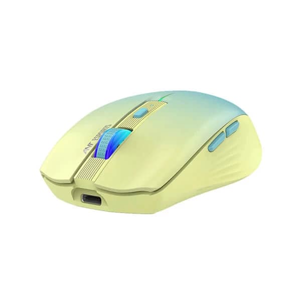 ANT ESPORTS GM400W Wireless Ambidextrous RGB Gaming Mouse ( GM400W-RGB-DULL-YELLOW ) ( 3200DPI / 6 Macro Buttons ) ( Dull Yellow )